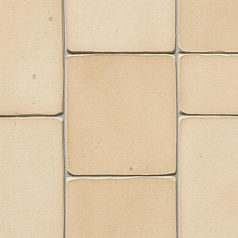 Tumbled Dijon limestone paving with aged antique patina